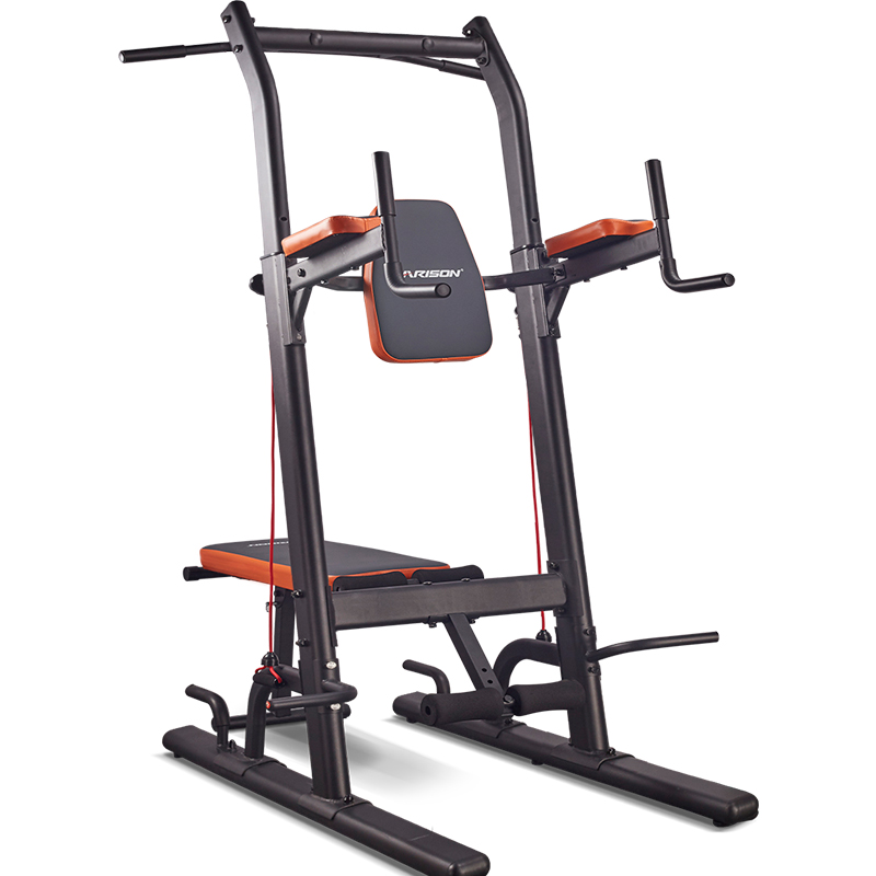 HARISON Fitness Power Tower Dip Station with Bench | Exercise Bike ...