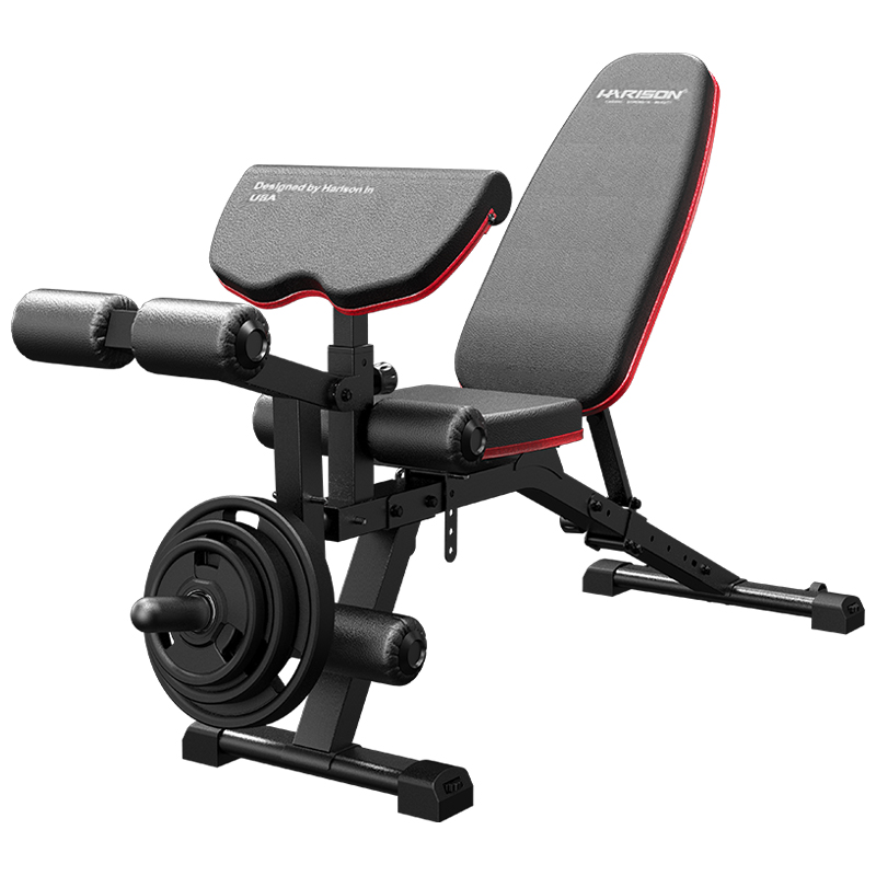 2-Day Adjustable Weight Bench Olympic Foldable Workout Bench Set with  Barbell Rack & Leg Developer Preacher Curl Rack, Multi-Function Strength